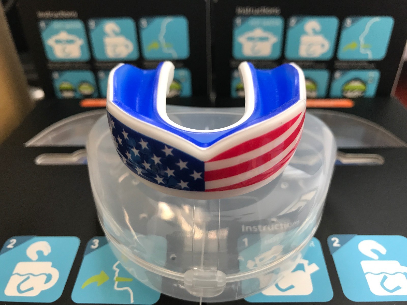American Flag Mouth Guard - Oral Mart USA Flag Mouth Guard Football, MMA, Boxing