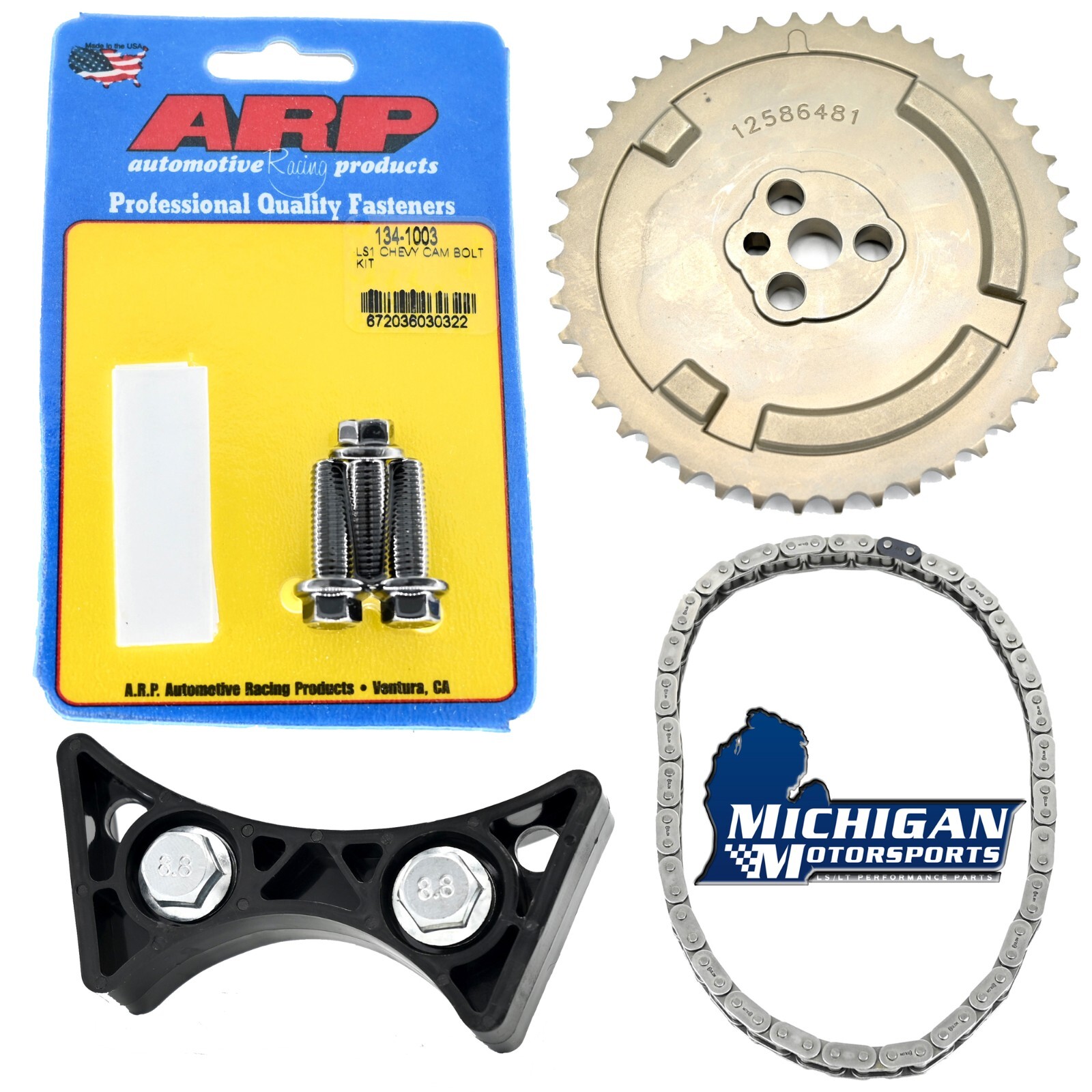 1 to 3 Bolt Cam Gear Conversion Kit w/ HD Chain Gen 4 LS 4.8 5.3 6.0 6.2 LS3 L99