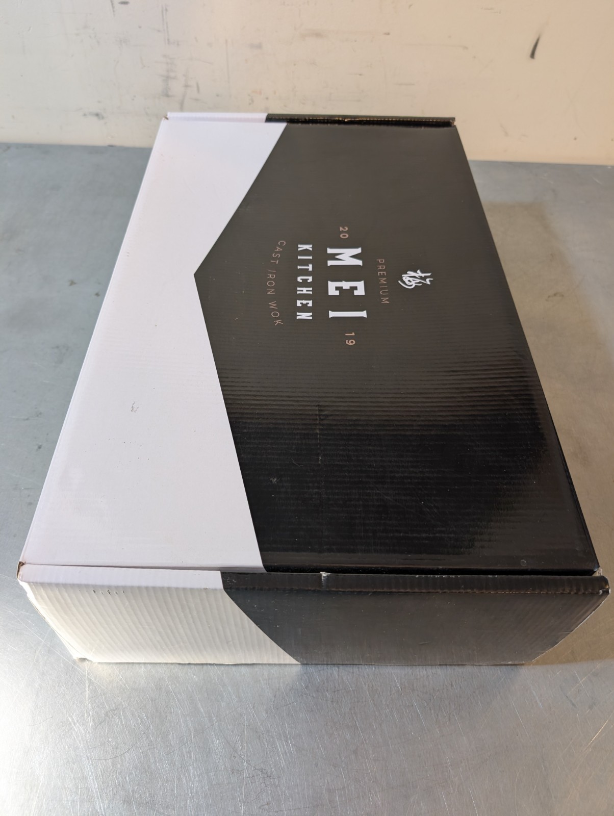 Premium MEI Kitchen 12.5" Enameled Cast Iron Wok w/Lid