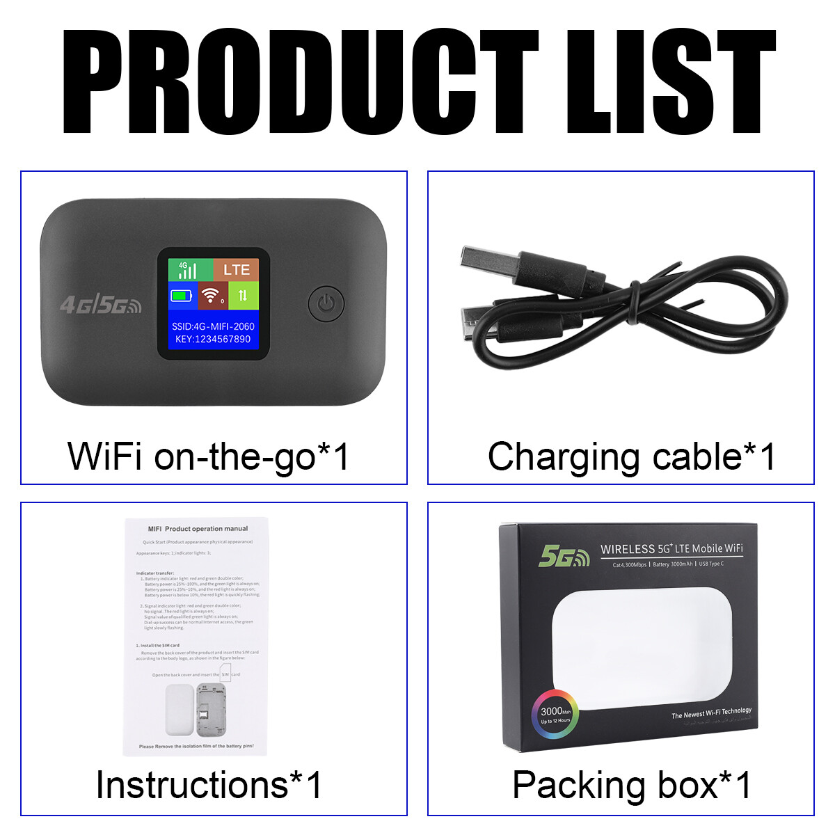 UNLOCKED Mobile Wifi 5G 4G SMART WIFI BOX Portable Modem Mifi Hotspot 150Mbps