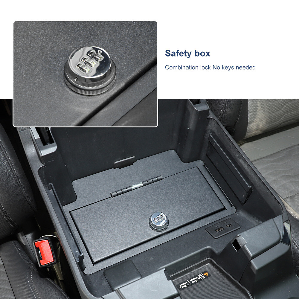 Console Armrest Vault Safe Box Lock Fit For Chevrolet Silverado GMC Sierra 2022+