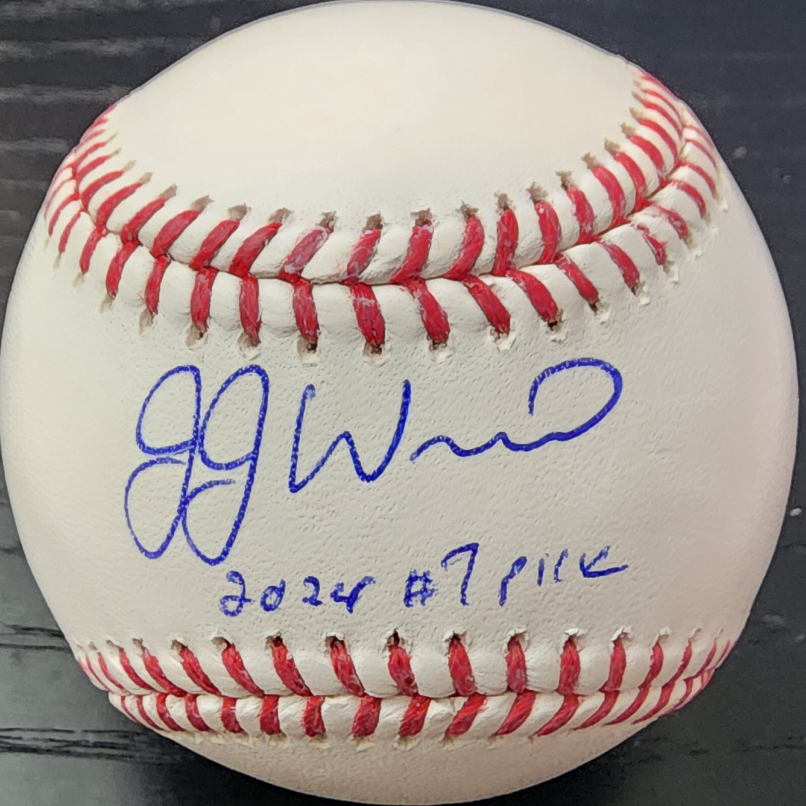 JJ Wetherholt Autographed OMLB Baseball Inscribed 2024 #7 Overall Beckett COA