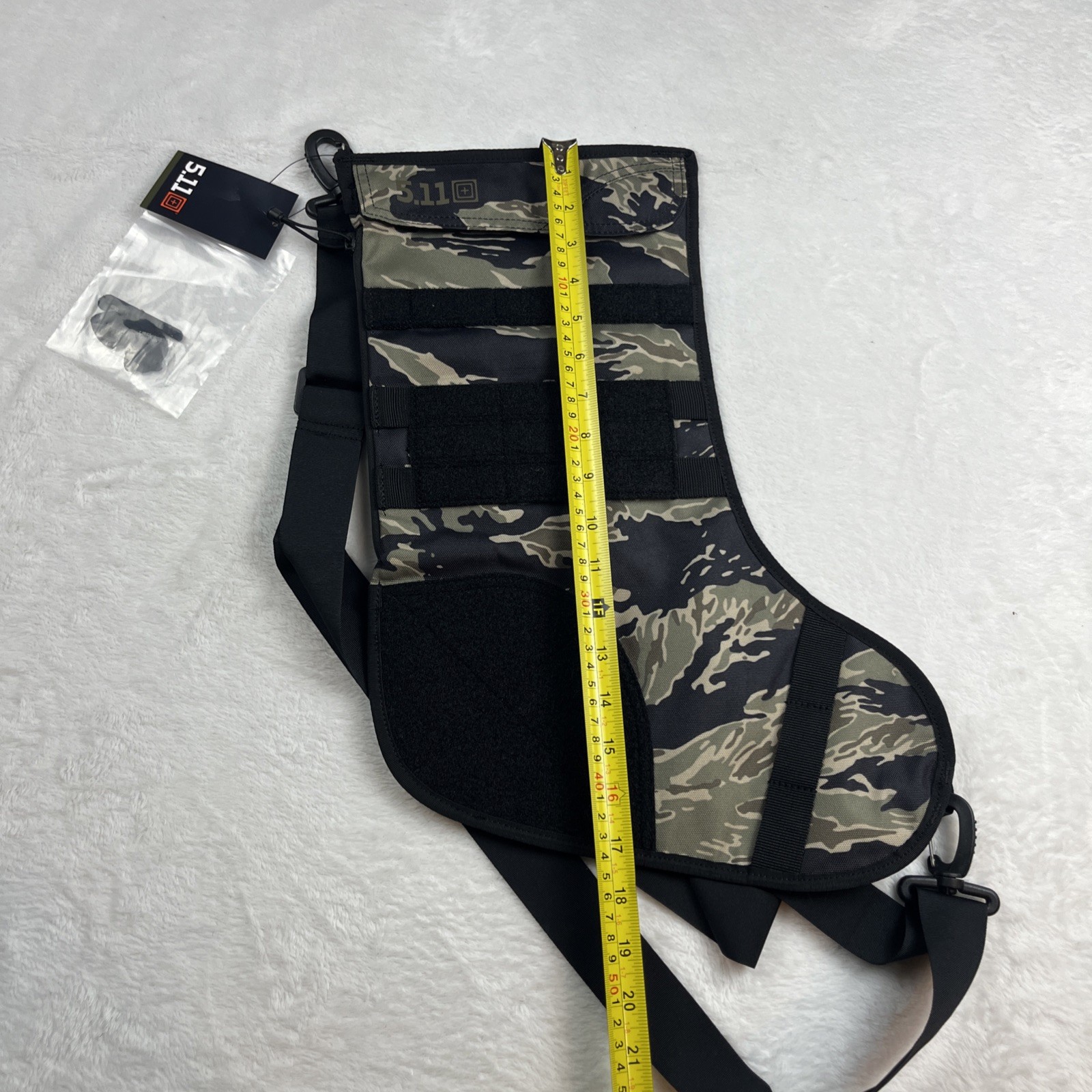 5.11 Tactical The Ultimate Stocking W/ Shark Patch Tiger Camo Sling Bag