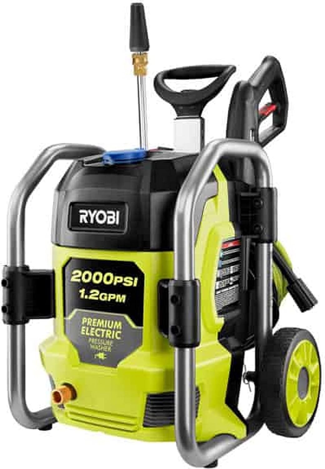 RYOBI Electric Pressure Washer 2000 PSI 1.2 GPM Cold Water Corded Easy Transport
