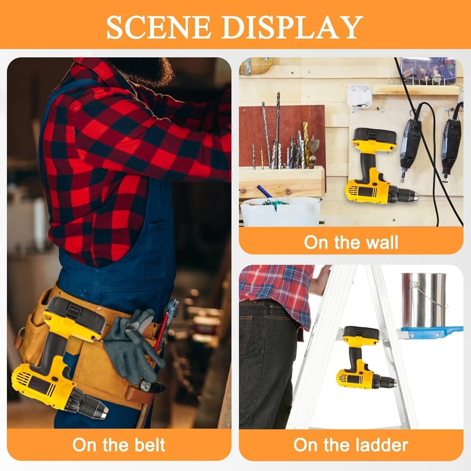 2 Pc Electric Drill Belt Clip Hooks – For DeWalt 20V Drill Driver Accessories