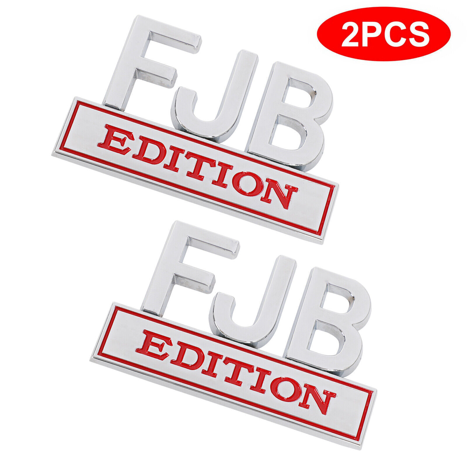 2X FJB EDITION Emblem Badge 3D Letters Sticker Decal for Chevy Fit All Car Truck