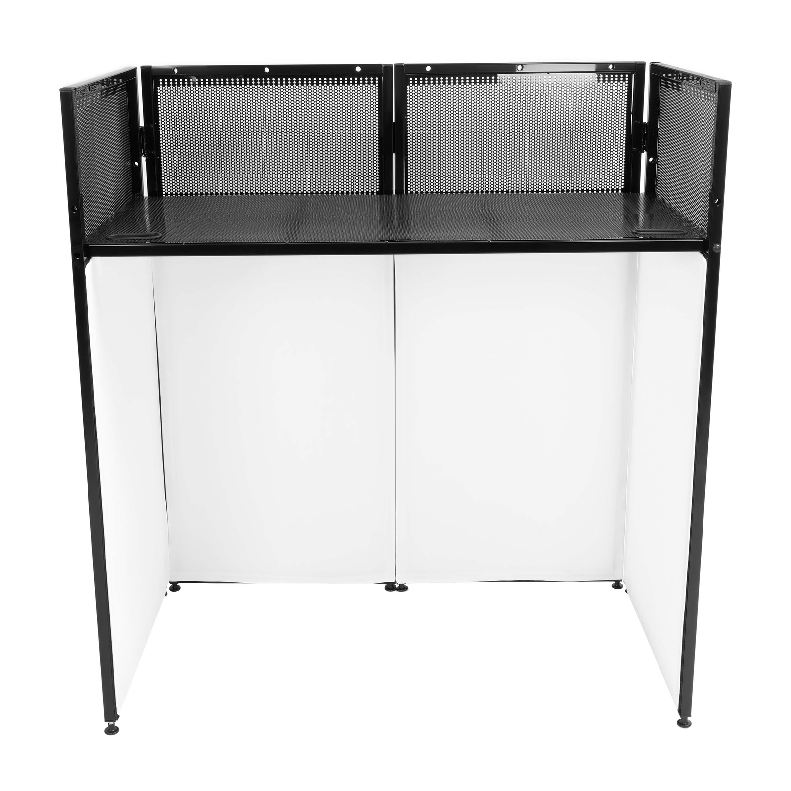 Portable DJ Table Stand Adjustable Booth Facade+Built in Flat Table w/Travel Bag