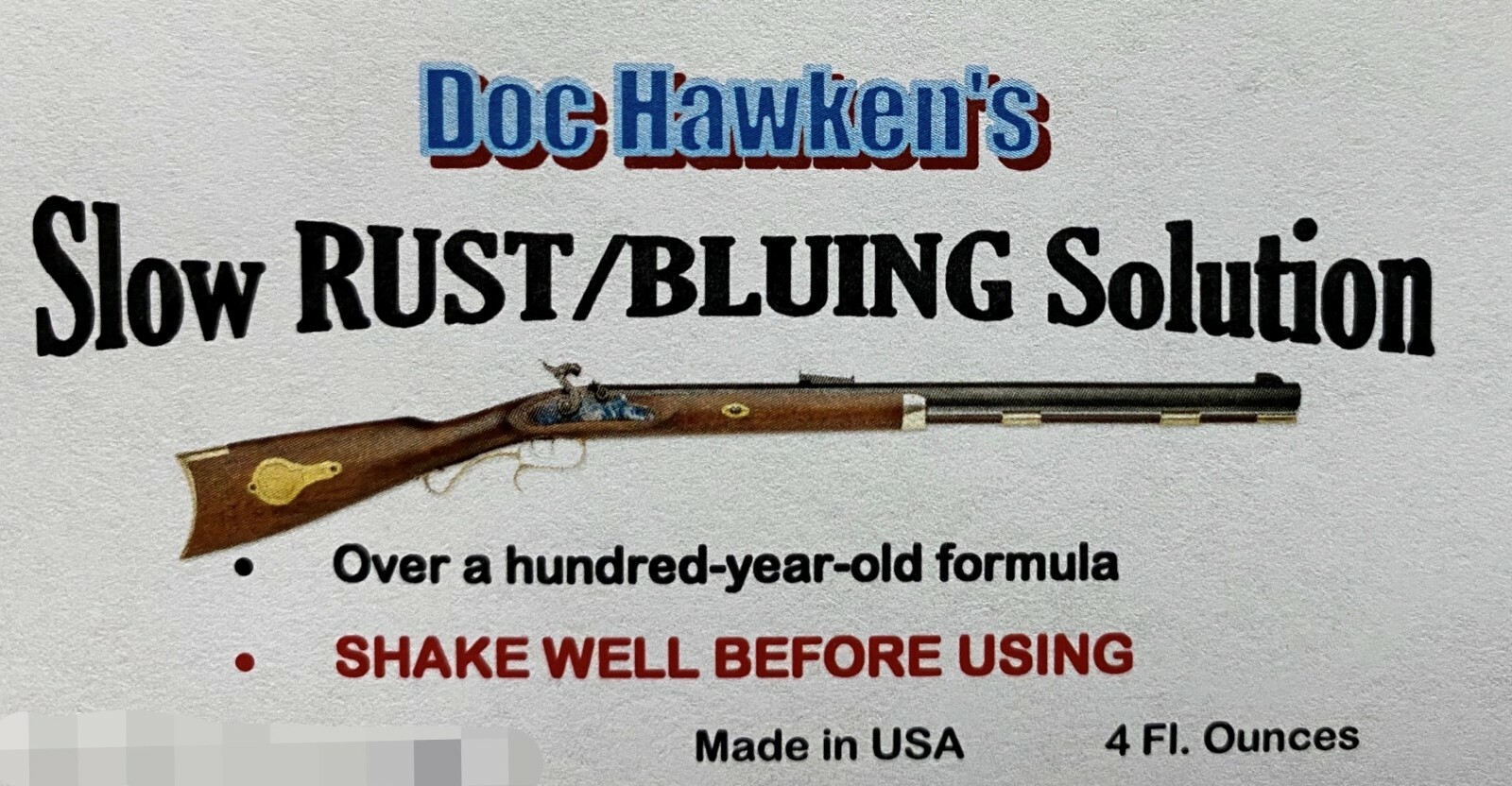 8 oz Slow Blu/Rust Agent Thompson Center Hawken Renegade CVA  Muzzleloader Acid