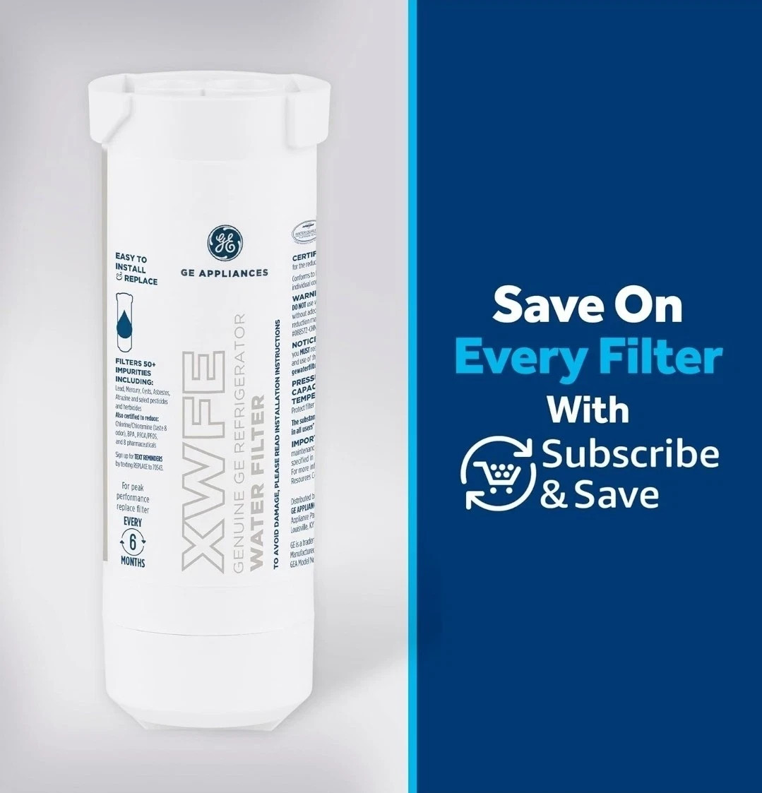 GE XWFE Water Filter - White Genuine Refrigerator Replacement Filter NEW