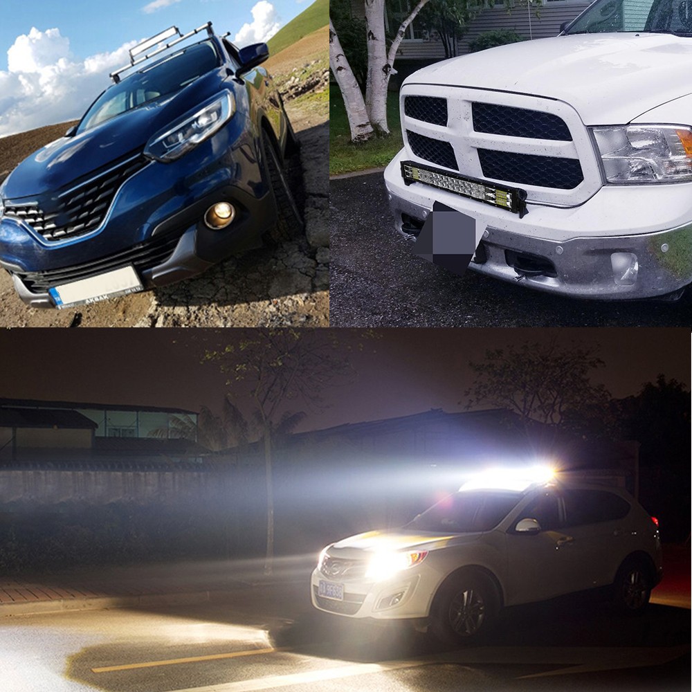 For 07-14 Toyota FJ Cruiser 52" Curved LED Light Bar w/Roof Mount Bracket & Wire