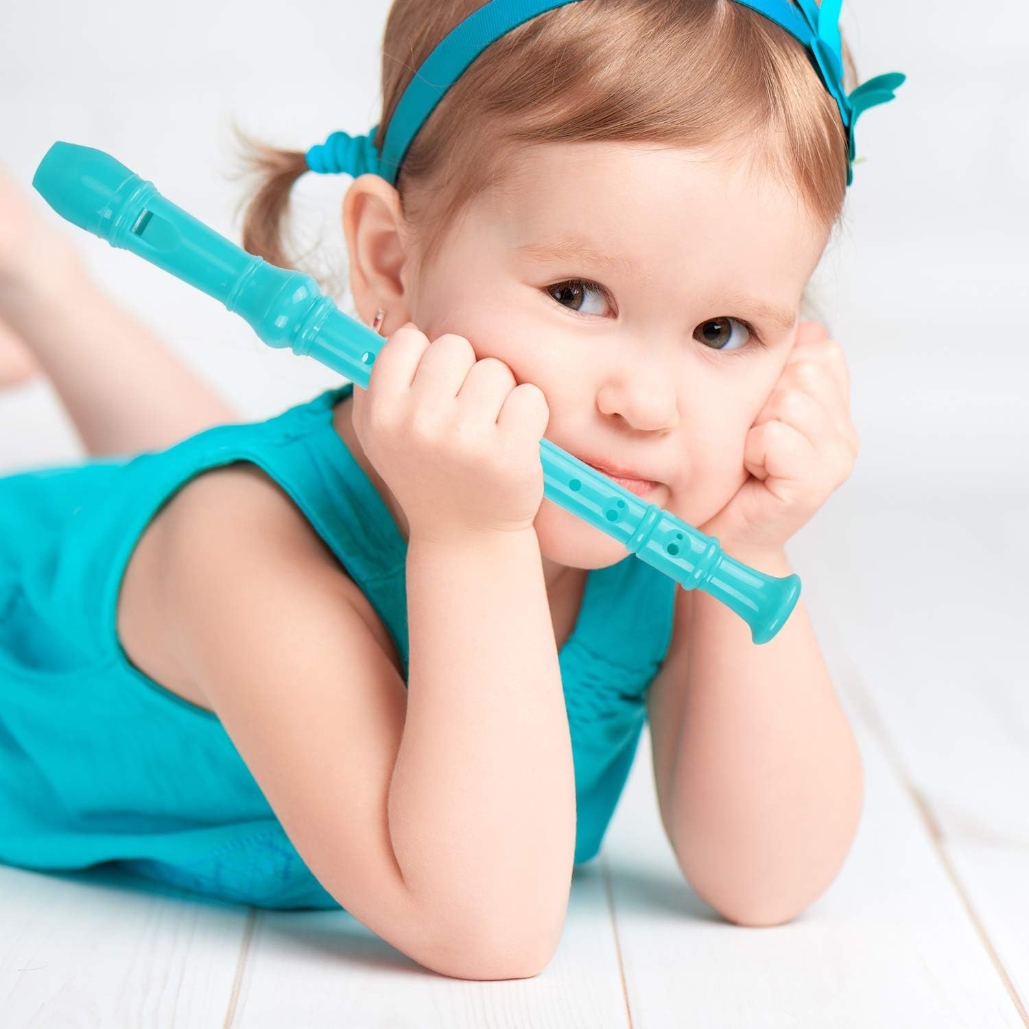 Estudiante de flauta Soprano Grabadora instrumento de viento orquesta ys.