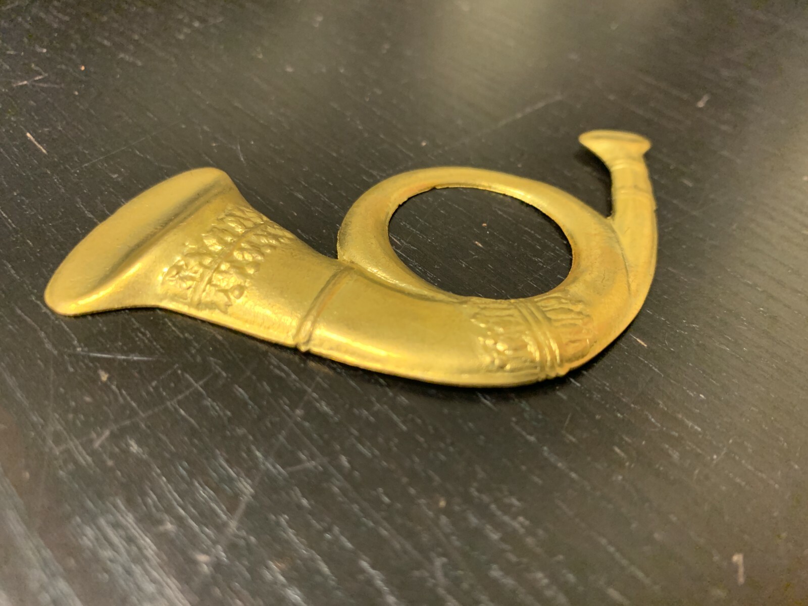 Civil War U.S. Infantry "Bugle" Brass Hat Insignia - NEW