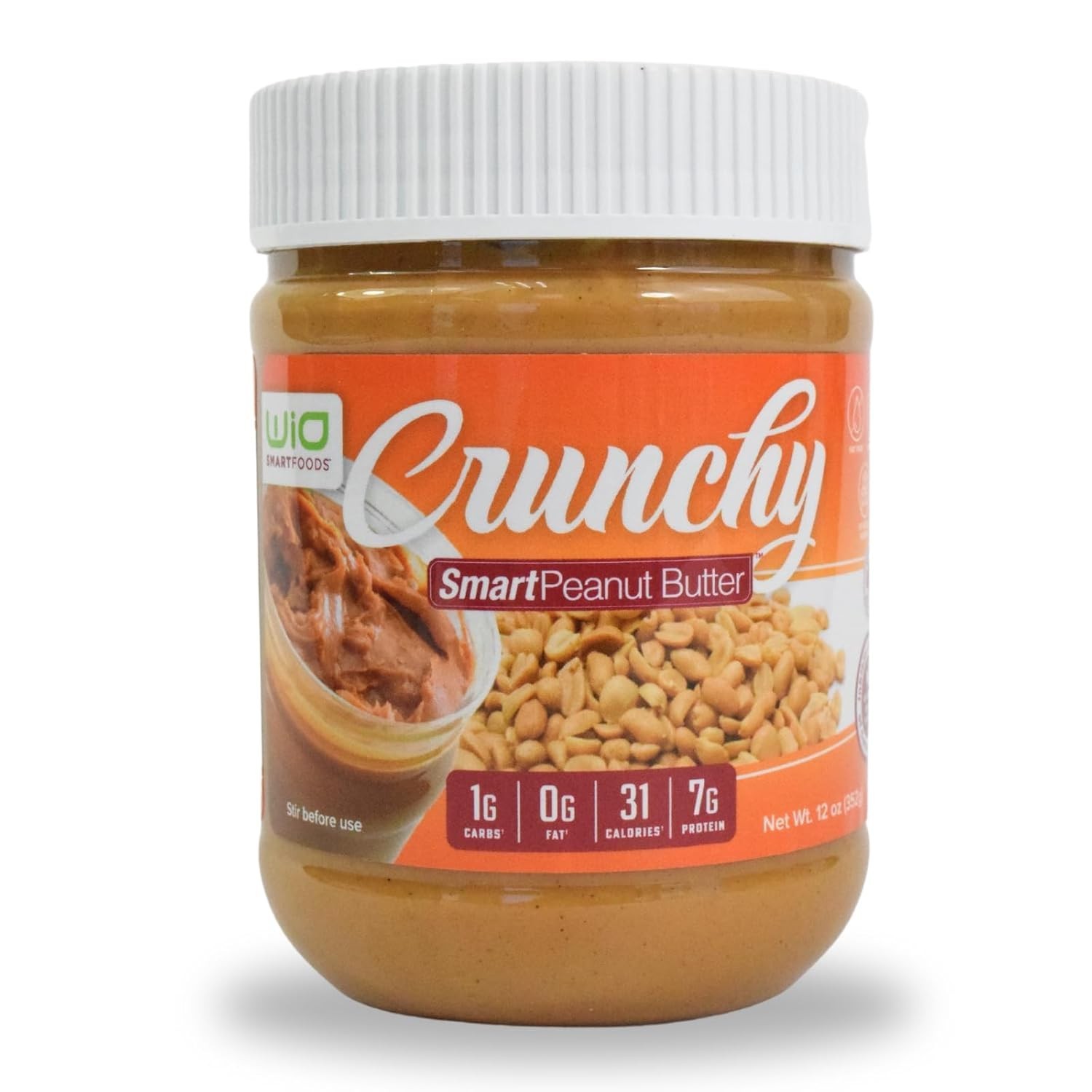 WiO SmartFoods Sugar-Free Crunchy Peanut Butter 2 Pack