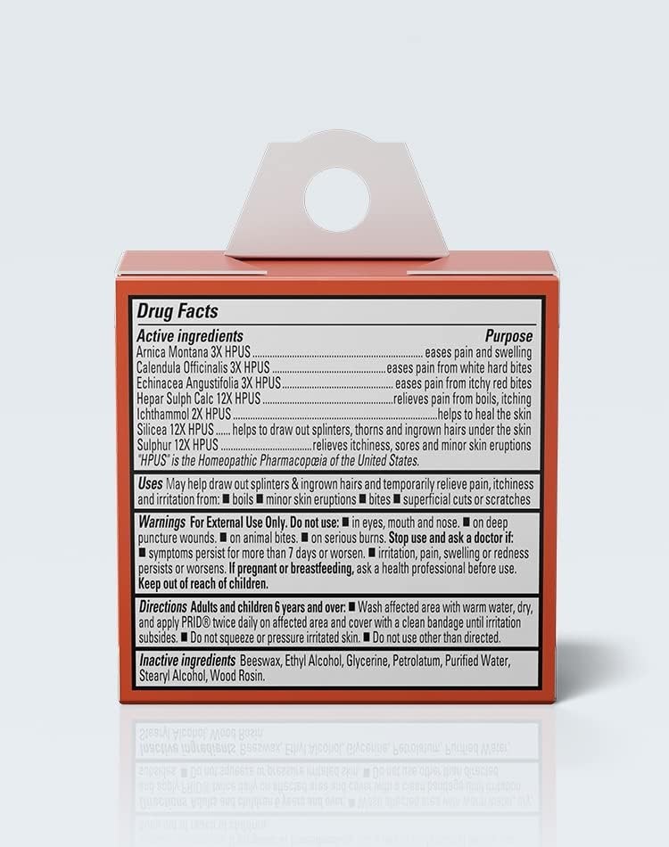 Hylands PRID Drawing Salve – 18g for Splinters, Bites, Boils & Irritations