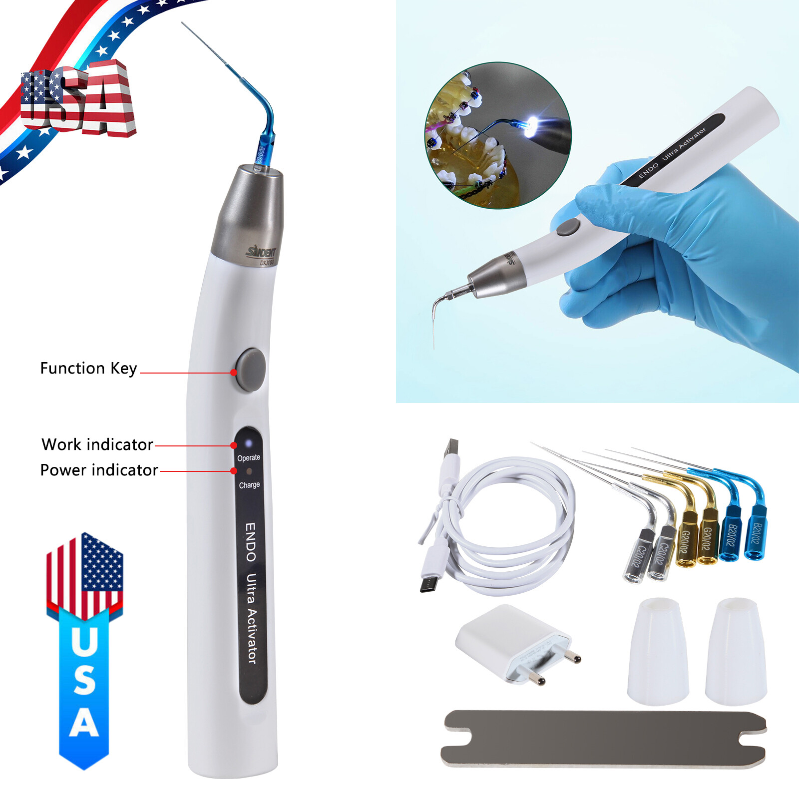 Dental Endo Ultra Activator Ultrasonic Irrigator Root Canal Scaling Handpiece