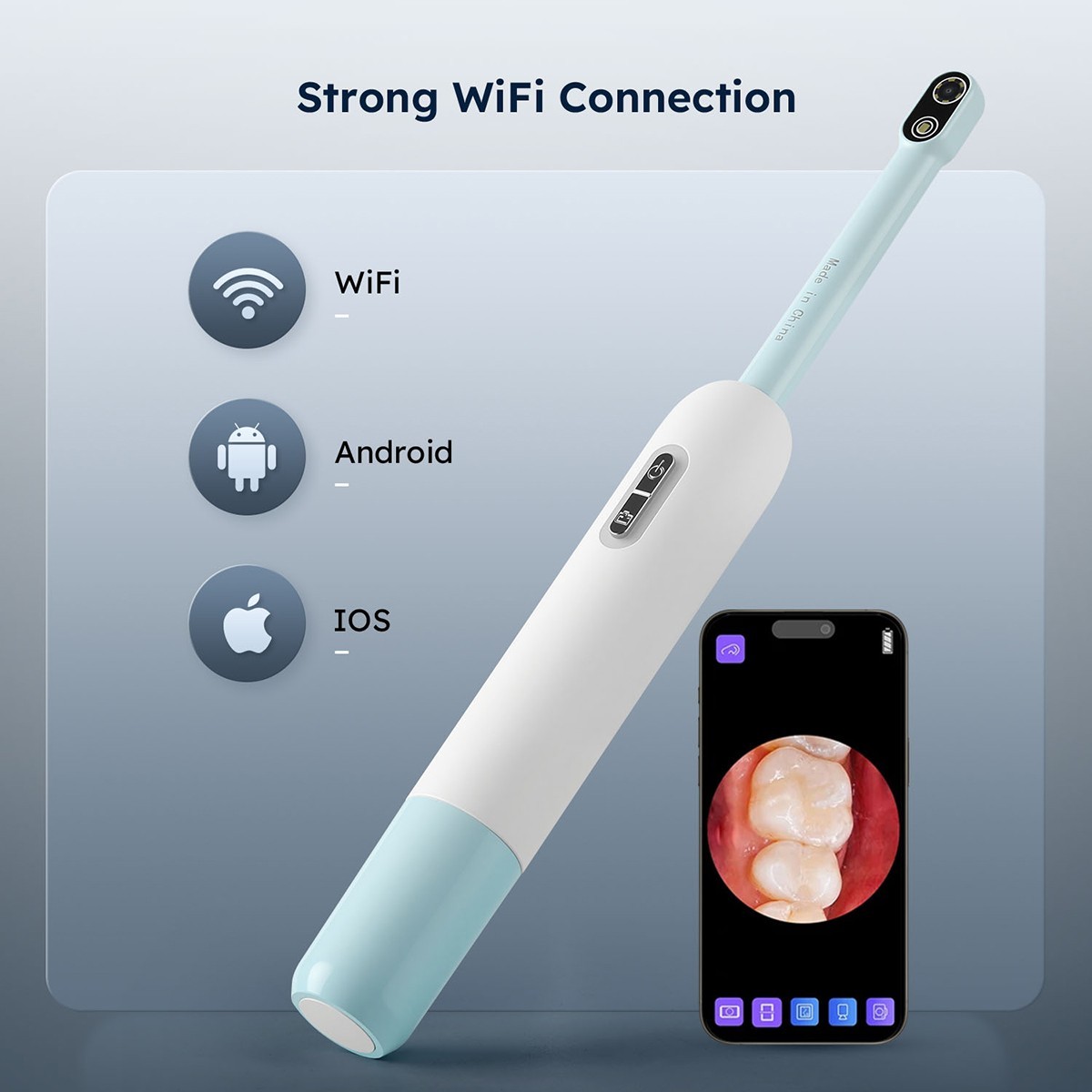 Dental WiFi Intraoral Camera Imaging Intra Oral Endoscope 7 LEDS 1/4 CMOS Sensor