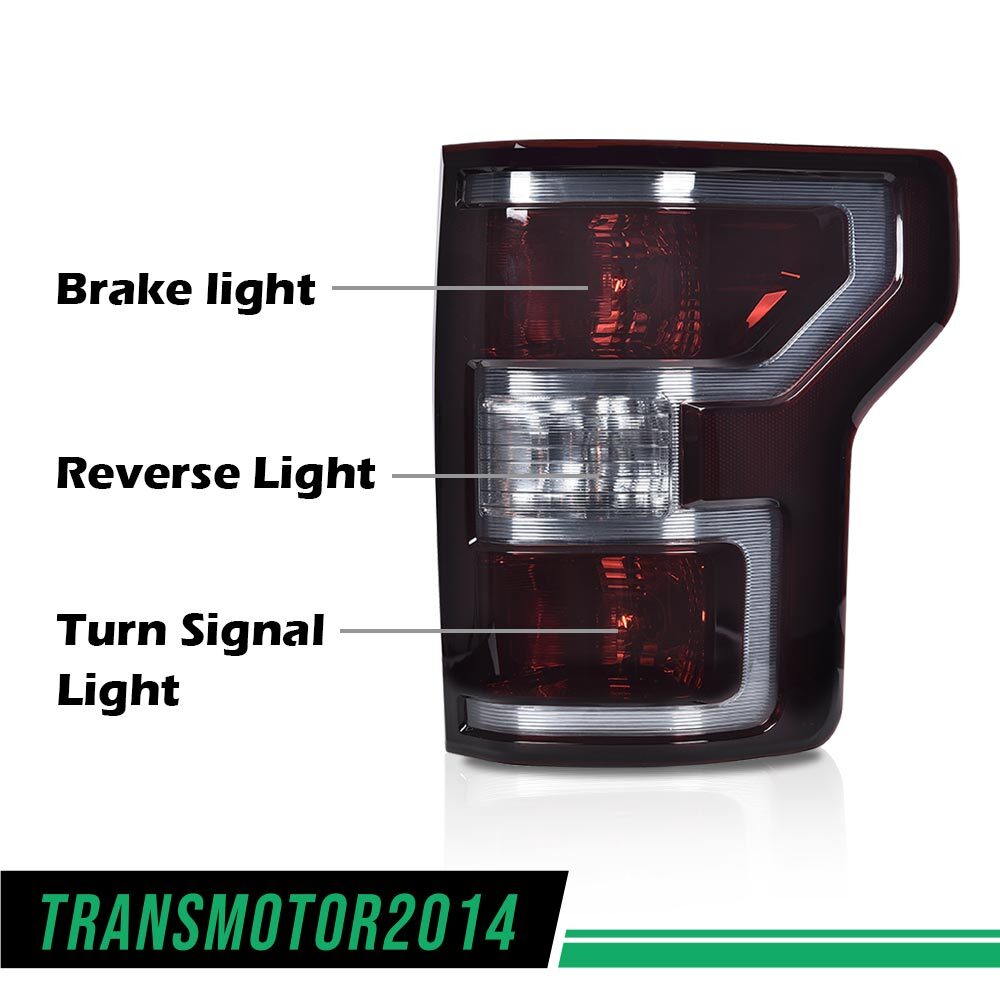 Fit For 2018-2020 Ford F-150 Pickup Rear Tail Lights Brake Lamps Assembly Smoked