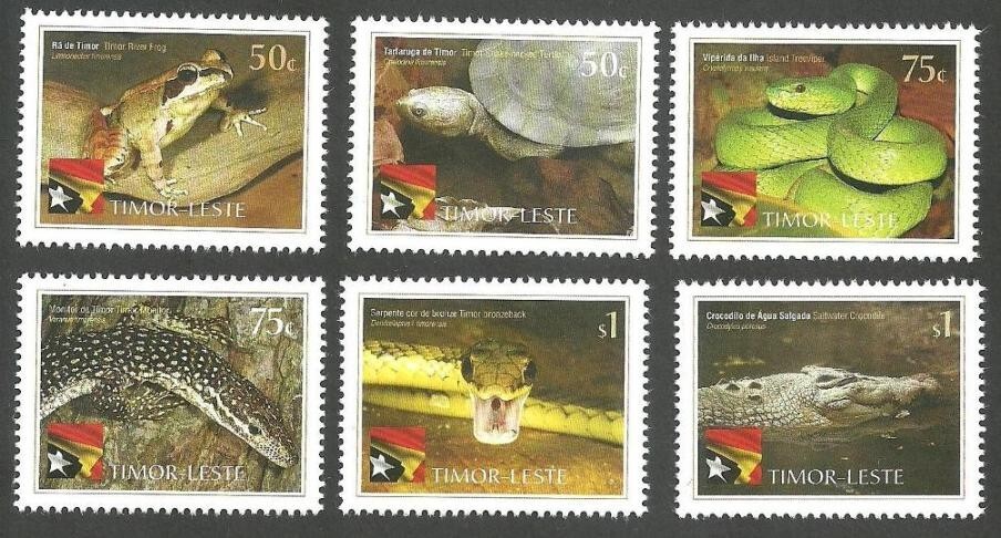 East Timor 2010 - Reptiles and Anfibians set MNH