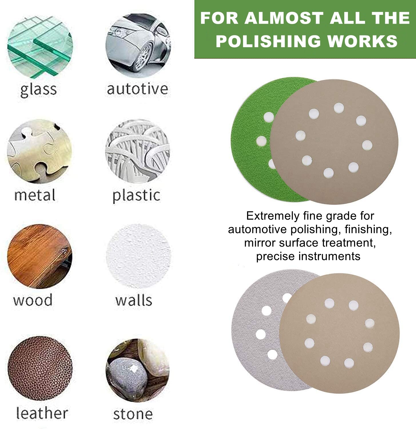 5 Inch 400-10000 Grit Sanding Discs Hook Loop Orbital Sander Paper,Interface Pad