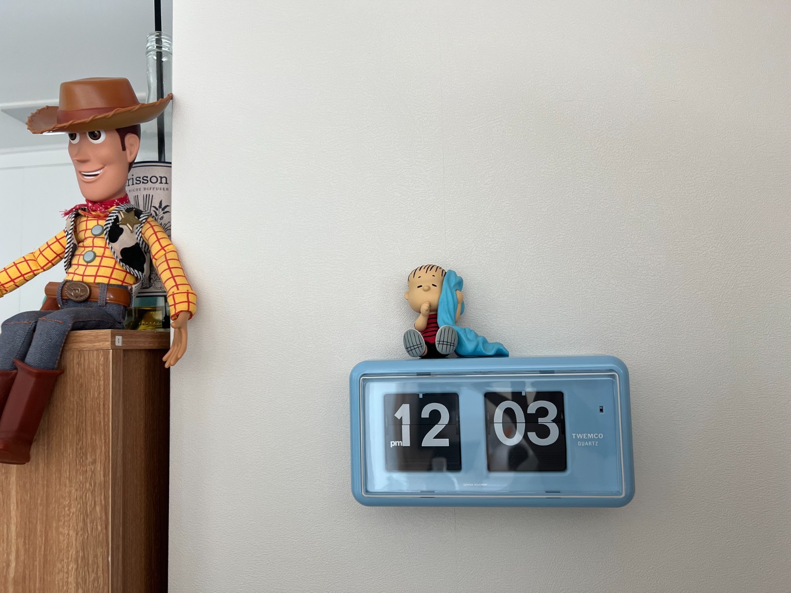 Twemco QT-30 Retro Flip Clock Desk Wall Mount German Quartz Orange Yellow Black