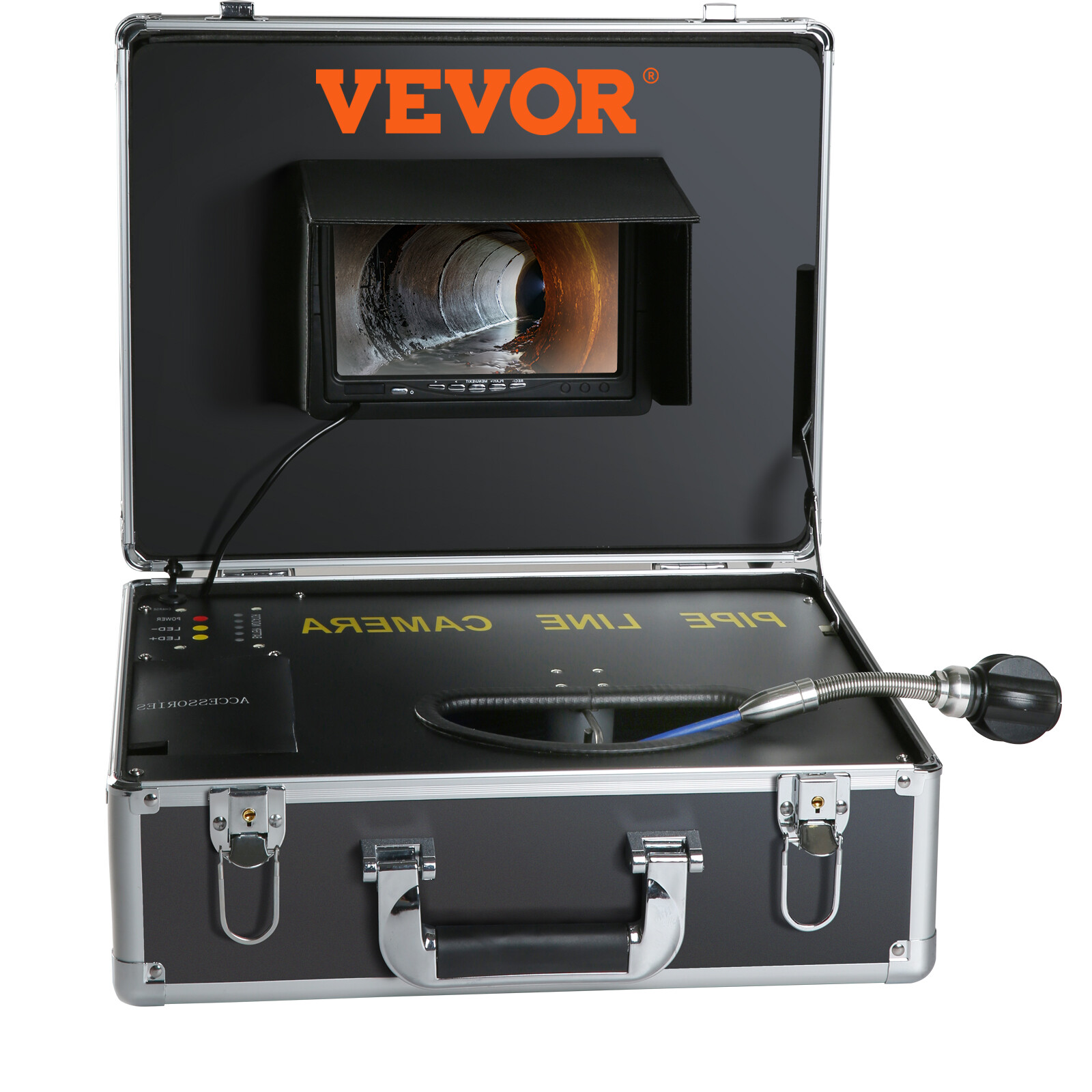 VEVOR 50m/165ft Sewer Camera Pipe Inspection Drain Camera 7 inch Screen