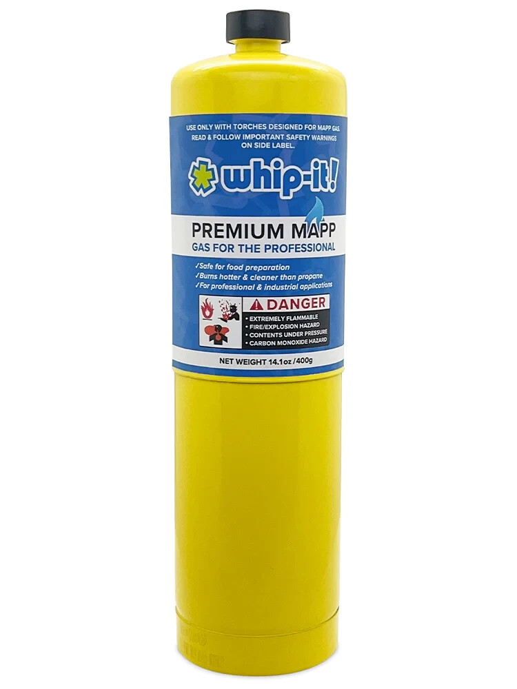 Whip It Brand 2 pk MAPP MAP PRO Gas Fuel Cylinder ,Hotter than Propane