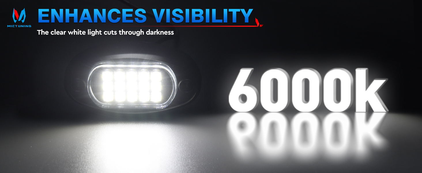 24 Pods Pure White LED Rock Lights Offroad Under Car Truck Underbody Lights Kits