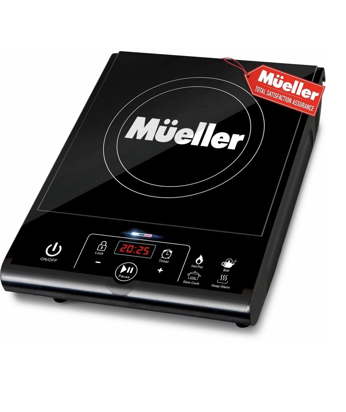 Mueller RapidTherm 1800W Portable Induction Cooktop Countertop Burner Hot Plate