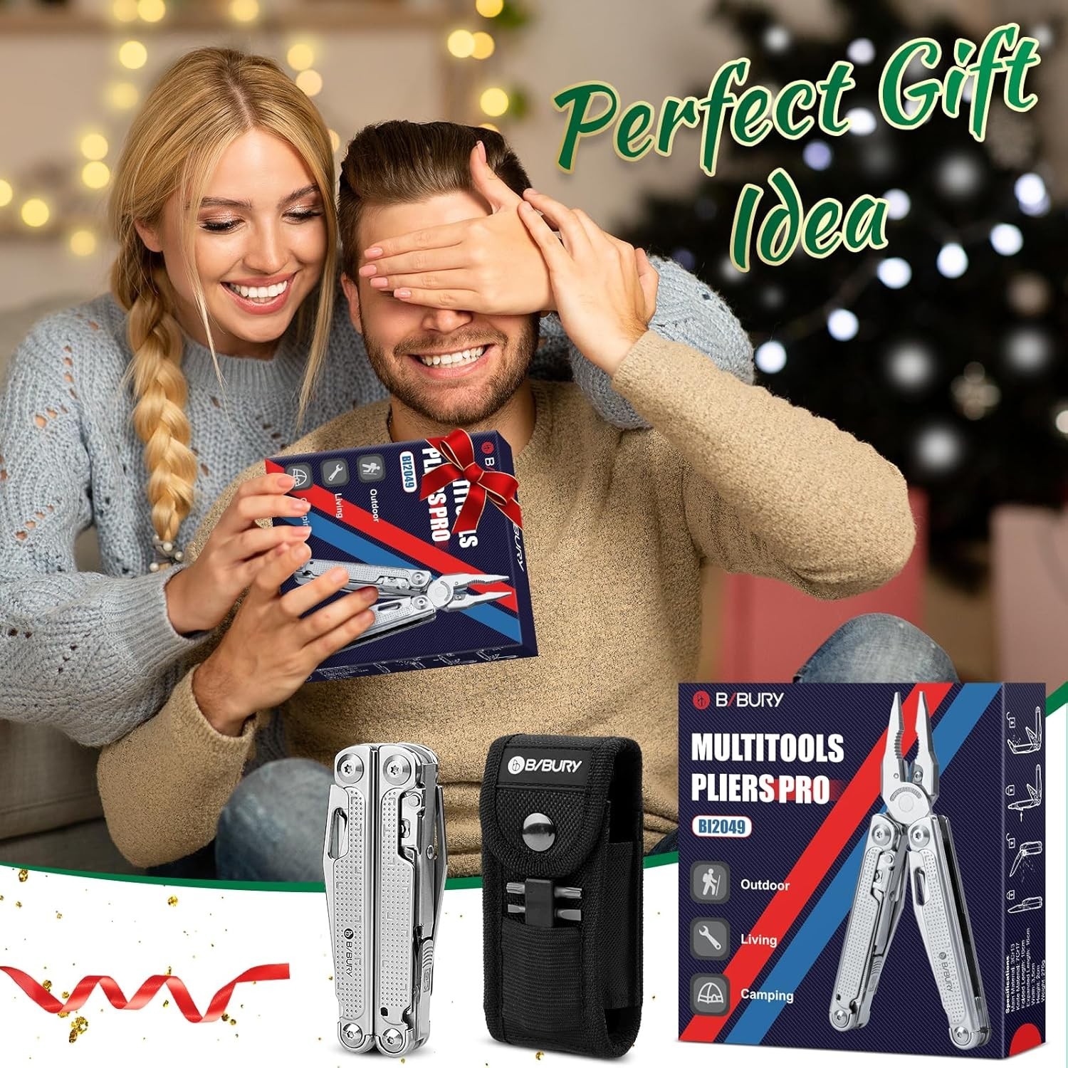 BIBURY Multitools Pliers Pro Multi Tool Foldable Pliers with Large Saw Blade etc