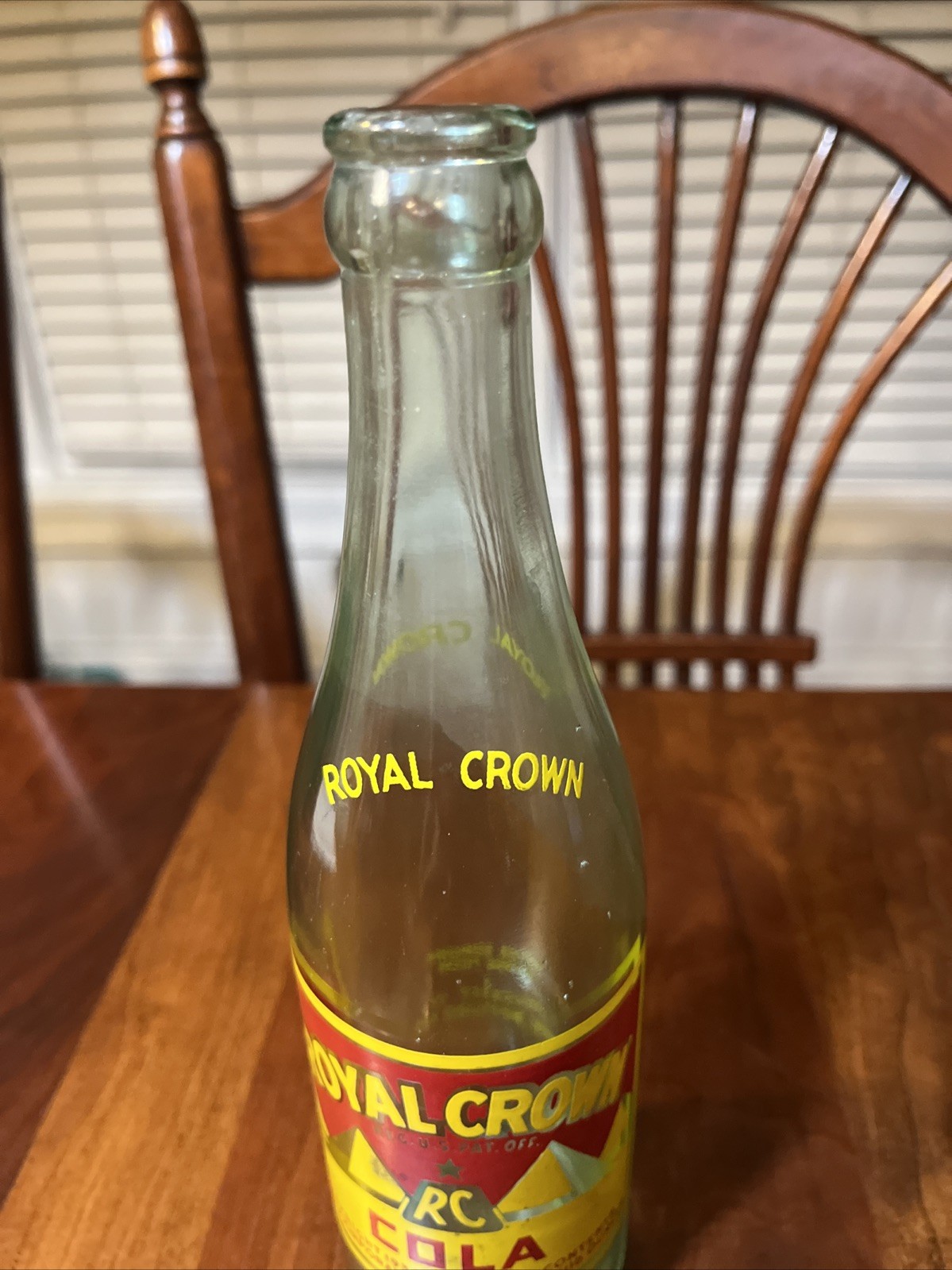 1953 Royal Crown Cola Soda Bottle Nehi Bottling 12oz Greenish Glass 6-286