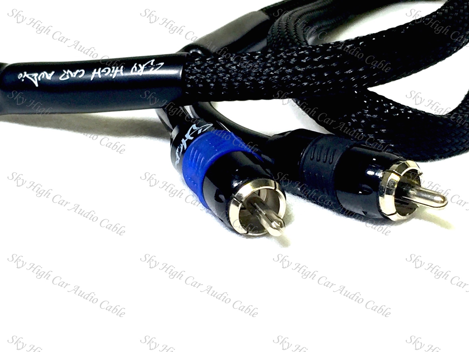 Sky High Car Audio 9 ft 2 Channel PREMIUM RCA Cable Nylon Copper Braided 3 M