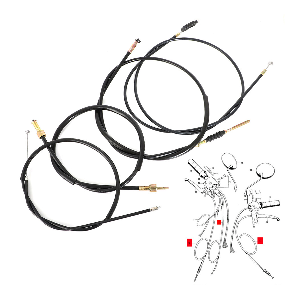 For Honda CT90 Brake Cable Throttle Cable Speedometer Cable Trail 90 1972-74 US