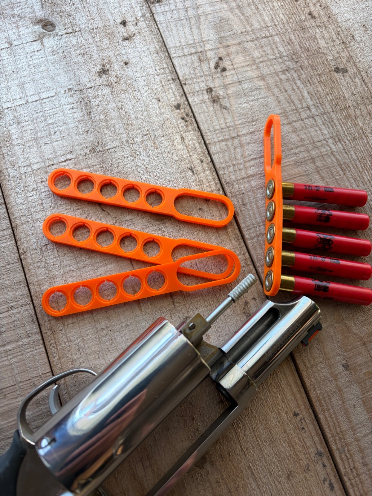 Speed Quick Strip Revolver Loader 410 45 454 Taurus Judge  NEW ORANGE COLOR