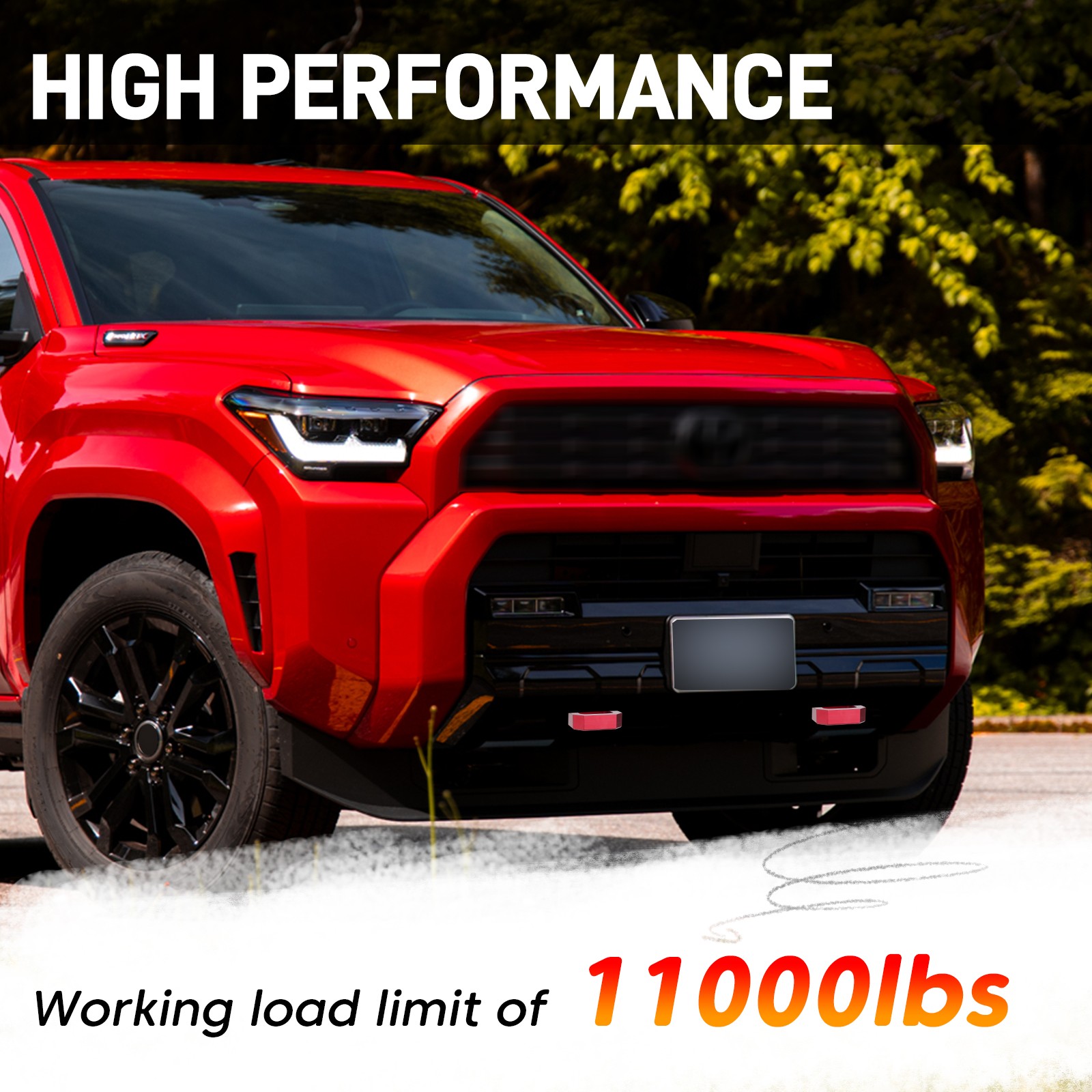 Front Tow Hooks for Toyota Tacoma 2024-2026 4Runner 2025-2026 Red Left and Right