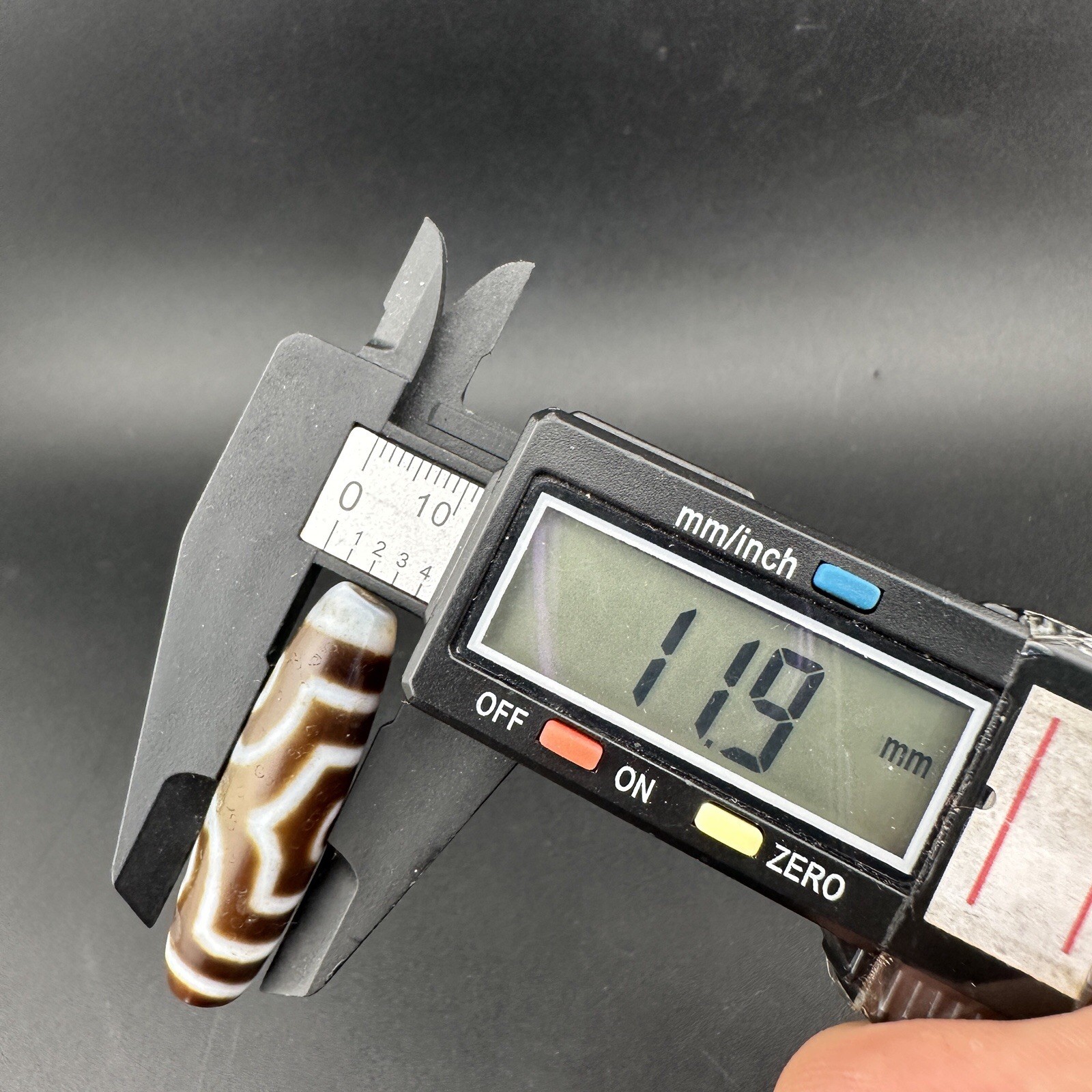 Rare Himalayan Tibetan 3 Eyes Agate Dzi Bead Amulet Rare