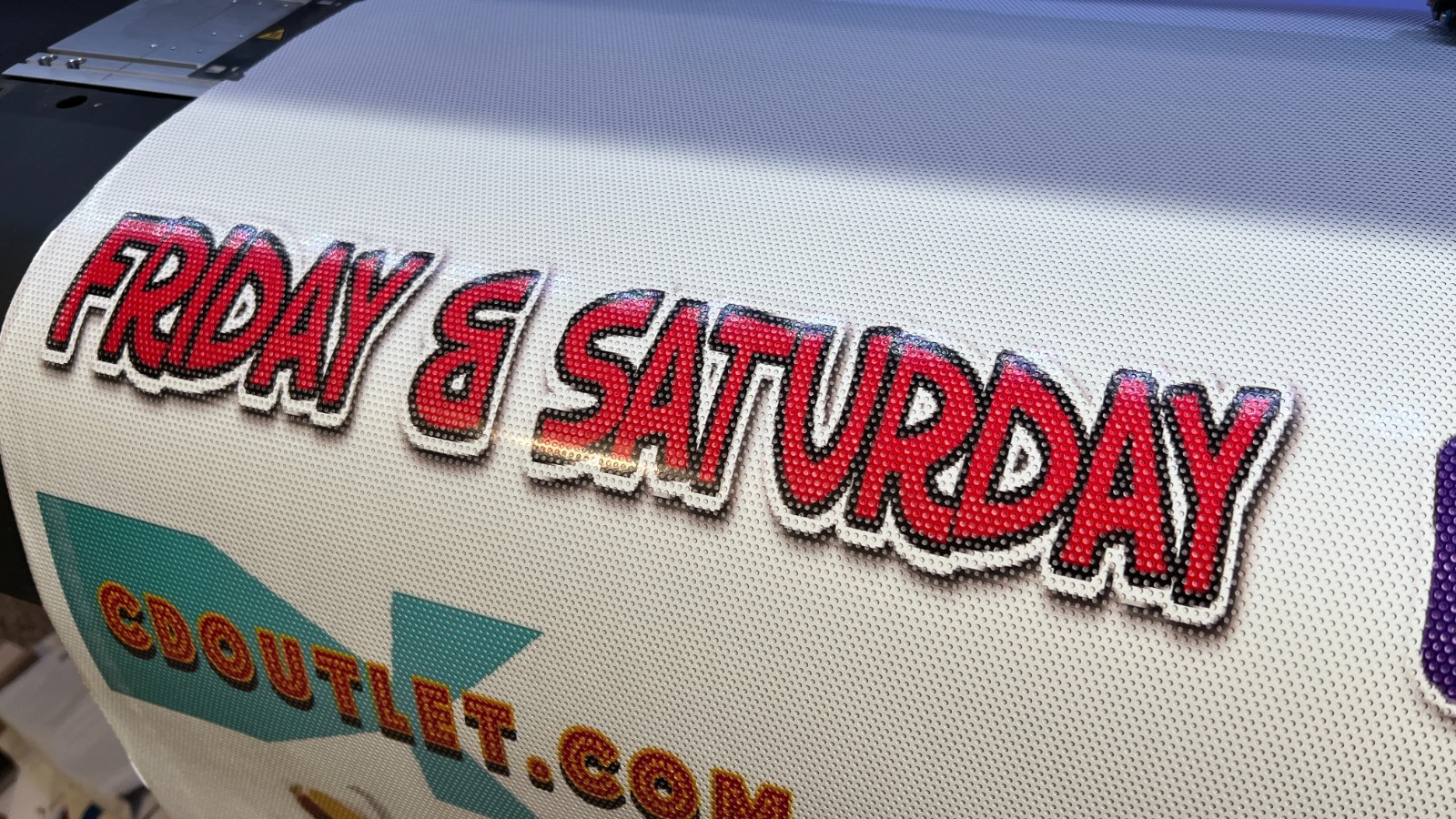 Custom Perforated Window Vinyl – One Way Vision Car Window Graphic w/ Lamination