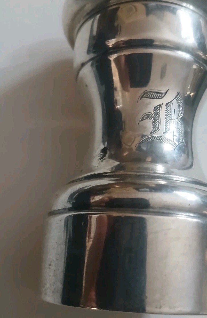 Vintage French Sterling Silver Pepper Grinder
