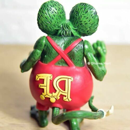 4" Green Red Rat Fink PVC Action Figure New Without Box