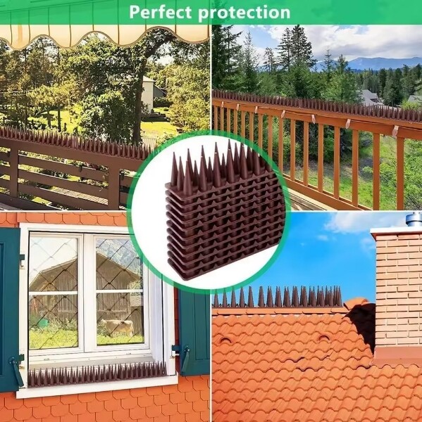 Cat Repellent Bird Spikes Fence Security Outdoor Plastic Deterrent Climb Strips