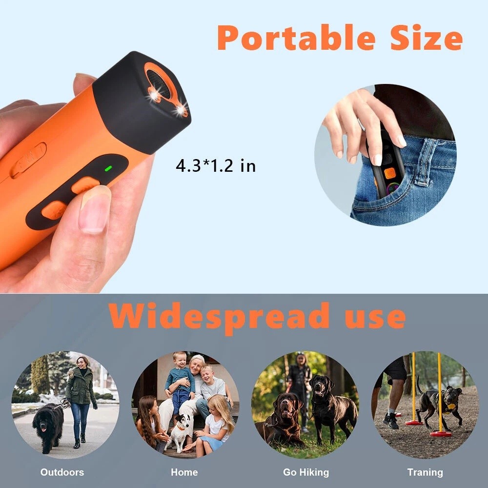 Ultrasonic Dog Repeller Anti Bark Device Stop Barking Humane Pet Training Tool