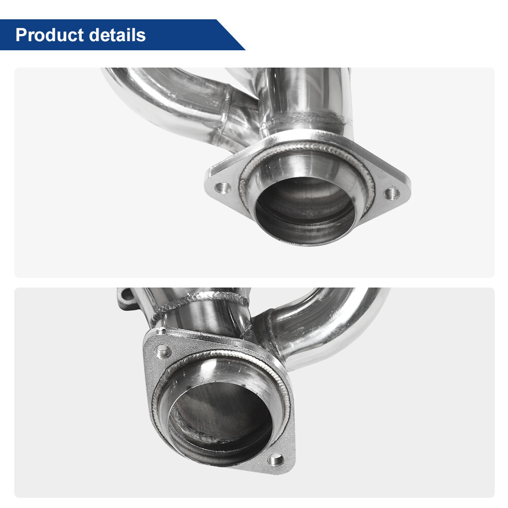 For 09-18 Dodge Ram 1500 Headers Exhaust Shorty Hemi Polished Stainless 5.7L