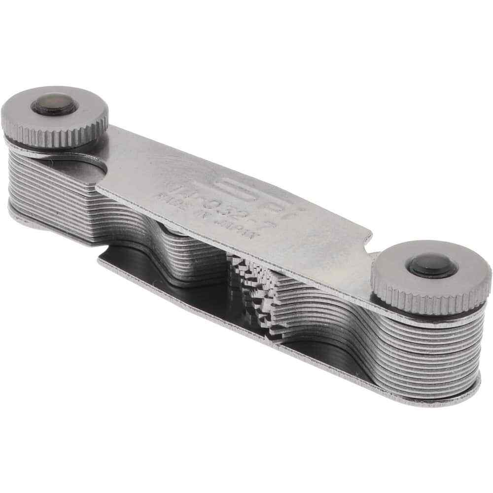 SPI 14-032-7 Stainless Steel Screw Pitch Gage: 28-Leaf, 0.5-6mm Pitch, 4-56 TPI