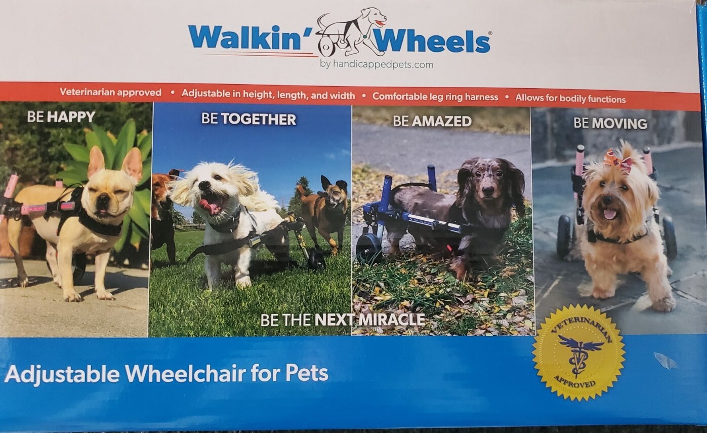 Dog Wheelchair - For Small Dogs 11-25lbs - By Walkin' Wheels Camo, Blue, Seafoam