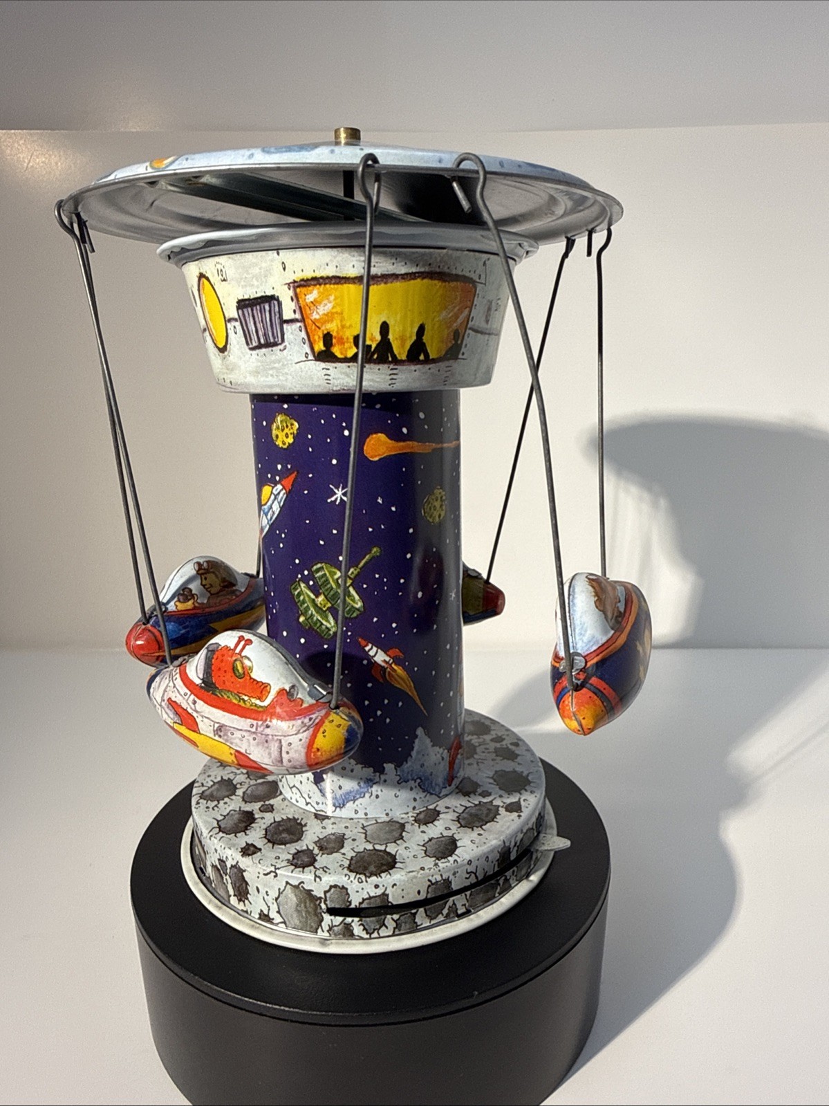 Rocket Carousel Tin Toy Schylling Collector Series (TESTED)