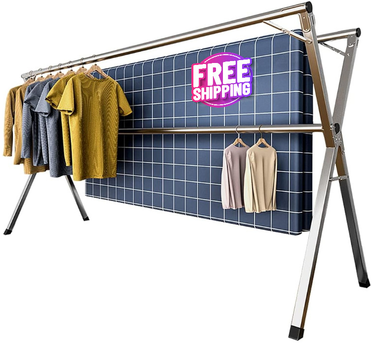 tendedero de ropa plegable portatil para interior colgador,ajustable, 79 Nuevo