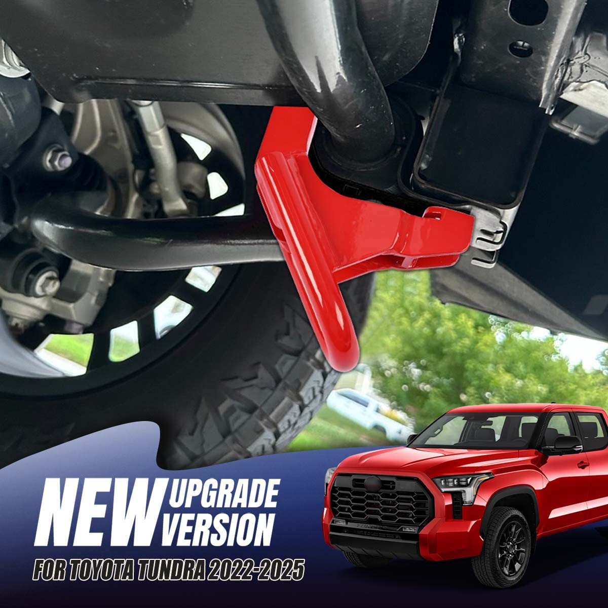 Pair Steel Front Recovery Tow Hook For Toyota Tundra TRD 2022-2026 450-72T001-R