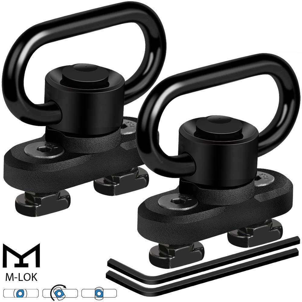 2 Pack M-LOK QD Sling Mount Sturdy Quick Detach& Rotatable Locking Design