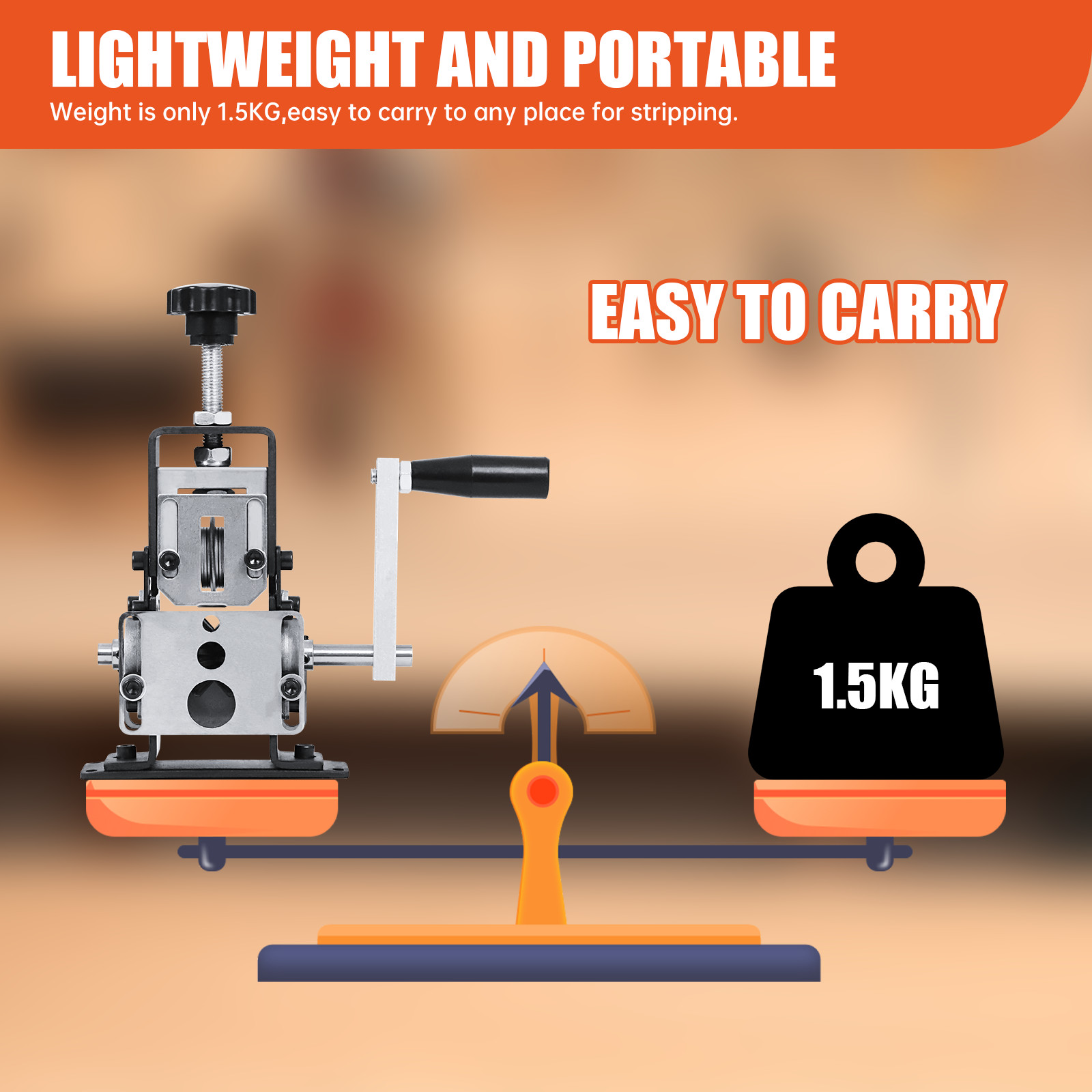 Manual Wire Stripping Machine Drill Powered Hand Crank Wire Stripper Tool 1-25MM