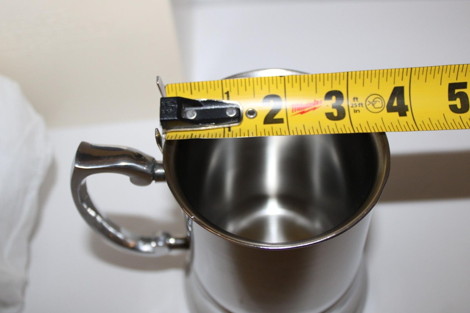 STAINLESS STEEL SILVERTONE TANKARD MUG VINTAGE THINGS REMEMBERED BEER STEIN