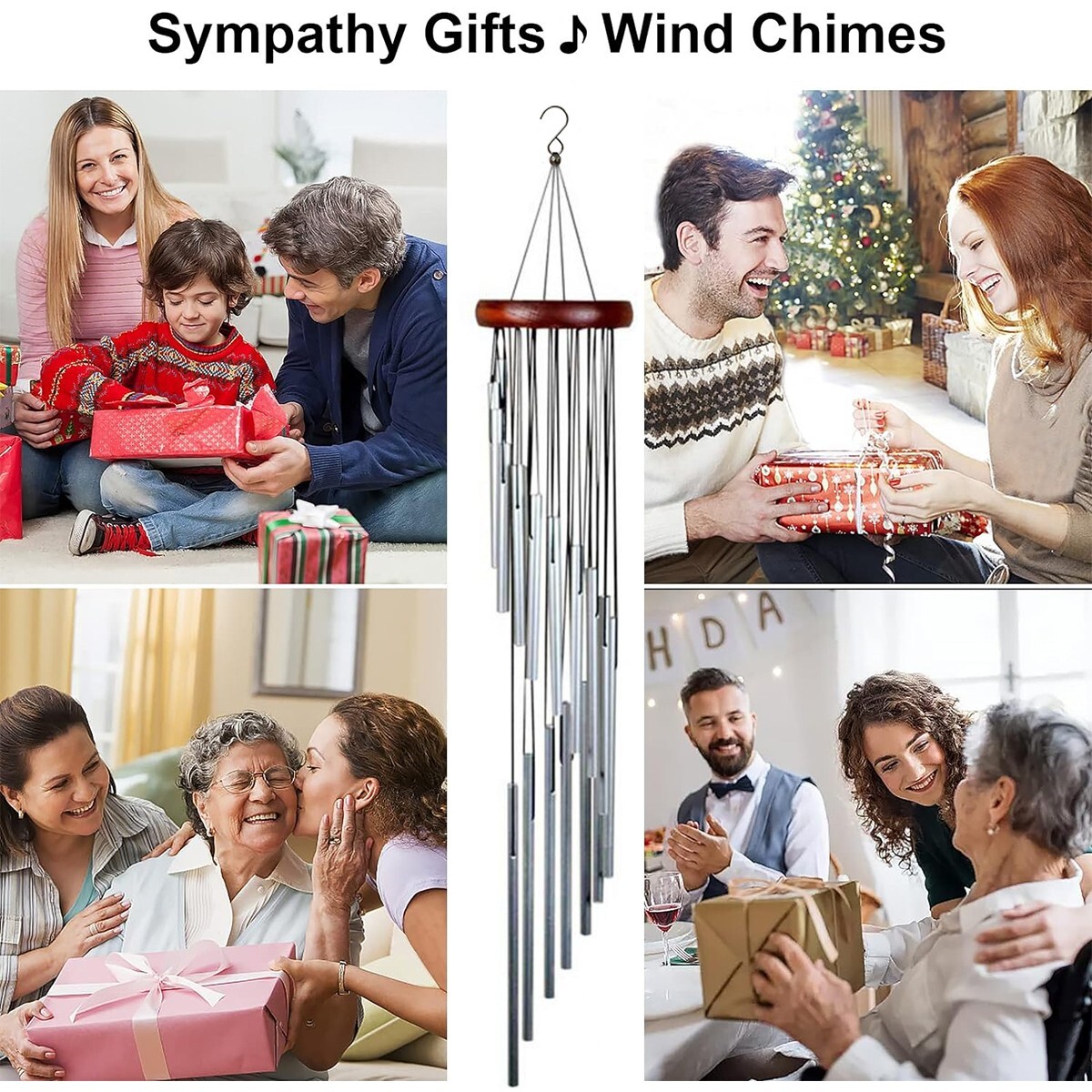 Large 18 Tubes Windchime Chapel Bells Wind Chimes Outdoor Garden Home Decor Gift